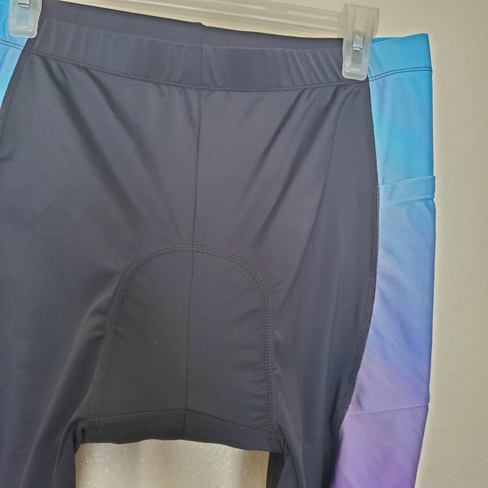 Baleaf Womens Padded Cycling Shorts XL Blue Purple Ombre Gel Padded Bike Shorts - Picture 3 of 16